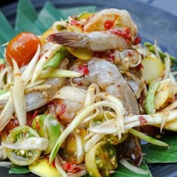 ตำกุ้งสด