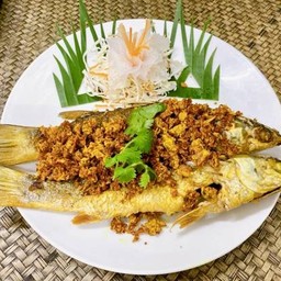 ปลากระบอกทอดขมิ้น