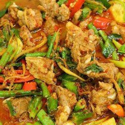 ผัดเผ็ดหมูป่า(กับข้าว)