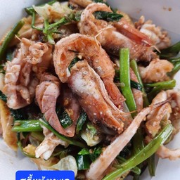 สุกี้แห้งหมู ไก่ กุ้ง หมึก