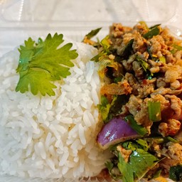 ข้าวหน้าลาบหมูสูตรสยาม