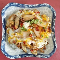 ไก่คั่วพริกเกลือไข่ข้น