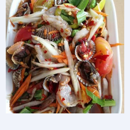 ตำกุ้งสด,หอยแครง