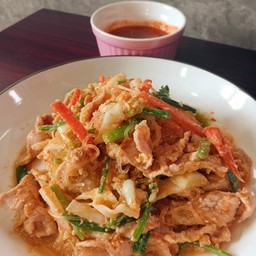 สุกี้แห้งหมูชิ้น