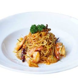 สปาเก็ตตี้ต้มยำกุ้ง (กุ้งธรรมดา)