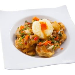 ยำเห็ดเทมปุระซอสมิโซะ-ไข่ออนเซ็น