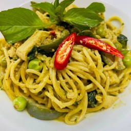 สปาเก็ตตี้แกงเขียวหวาน Green Curry Spaghetti