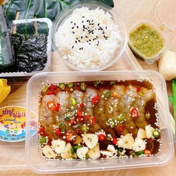 กุ้งดองซีอิ๊วข้าวชุดสาหร่ายน้ำจิ้ม