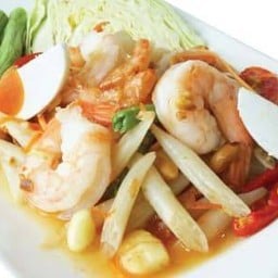 ส้มตำไหลบัวกุ้งสด