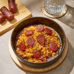 ข้าวผัดกุนเชียง ซอสมันกุ้ง