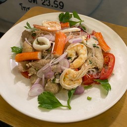 ยำวุ้นเส้นหมูทะเล