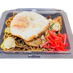 No.59 ยากิโซบะ ท็อปปิ้ง กับไข่ดาว