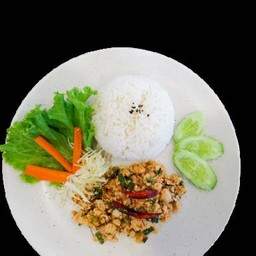 ข้าวลาบไก่สับ