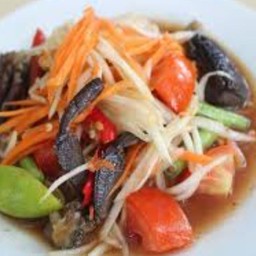 ส้มตำปูเค็ม(ตำน้ำปลา)