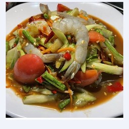 ตำแตง,กุ้งสด