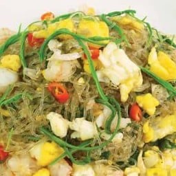 วุ้นเส้นผัดชะอมไข่