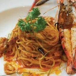 สปาเก็ตตี้ต้มยำ-กุ้งแม่น้ำย่าง