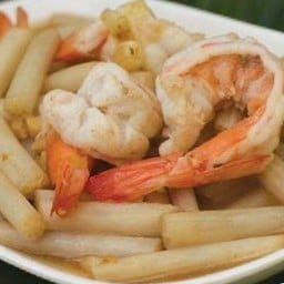 ไหลบัวผัดกุ้ง