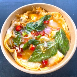 ข้าวด้งไข่ขยี้แซ่บนัว+กุนเชียง