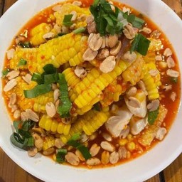 ยำข้าวโพด+ไข่เค็ม ไม่ปลาร้า