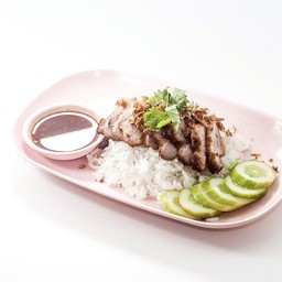 ข้าวคอหมูทอด