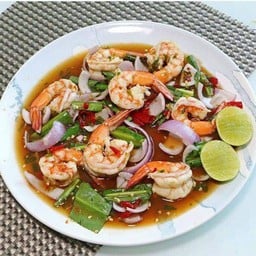 ยำกุ้งสุกน้ำปลาร้า