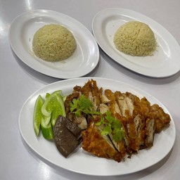 ไก่ทอดสับ+ข้าวมัน2ถ้วย
