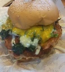 Pork Spinach n Mushroom burger