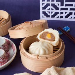 ซาลาเปาไส้หมูสับ+ไข่ต้ม