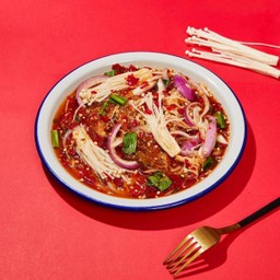 ยำเส้นแก้วเห็ดเข็มทอง