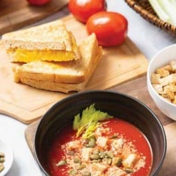 Tomato Soup and Vegan  Grilled Cheese Sandwich