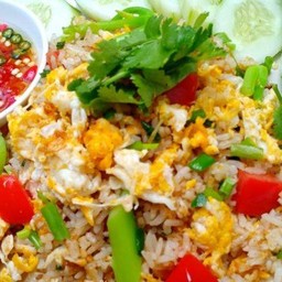 Egg Fried Rice (No Meat)