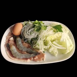 สุกี้ตามสั่ง 2 อย่าง  (ไม่รวมหอยทุกชนิด)