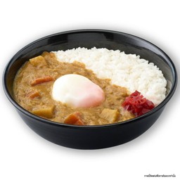 ข้าวหน้าแกงกะหรี่ไข่ออนเซน (รสกลมกล่อม)