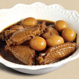 ปีกไก่ต้มซีอิ๊ว ไข่พะโล้นกกระทา