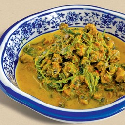 แกงคั่วหอยขมยอดชะอม