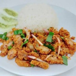 ข้าวหมูคลุกแซ่บ