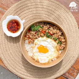 ข้าวกระเพราหมูสับ+ไข่ดาว