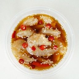 99 กุ้งดองซีอิ๊วเกาหลี ไซส์ประหยัด 5ตัว แต่อร่อยเหมือนเดิม พร้อมน้ำจิ้ม+วาซาบิ