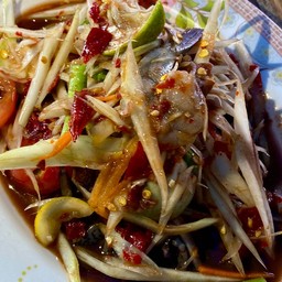 ตำปูปลาร้า กุ้งสด