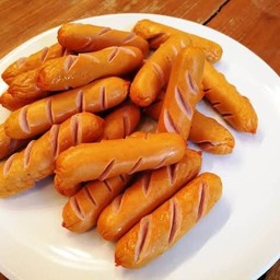 ไส้กรอกไก่หนังกรอบทอด