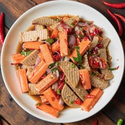 ยำหมูยอปูอัด