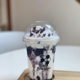 นมสดบลูเบอรี่ปั่น