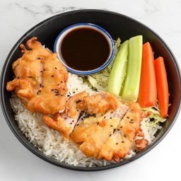 ข้าวหน้าหมูทอด