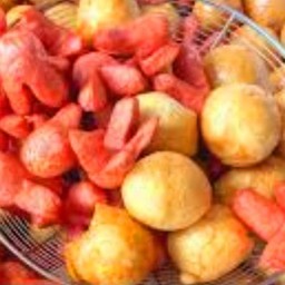 รวม 2 เกลอ  (ไส้กรอกแดง+กุ้งระเบิด)