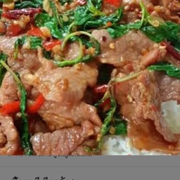 ข้าวกะเพราหมูหมัก