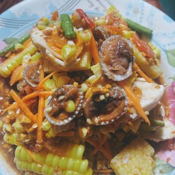 ตำข้าวโพด หอยแครง