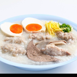 โจ๊กหมู ใส่ทุกอย่าง + ไข่เค็ม