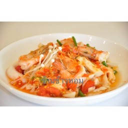 ยำเห็ดรวมกุ้งสดLM