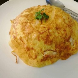 ข้าวไข่เจียวกุังสับ + ต้มยำเห็ดน้ำใส